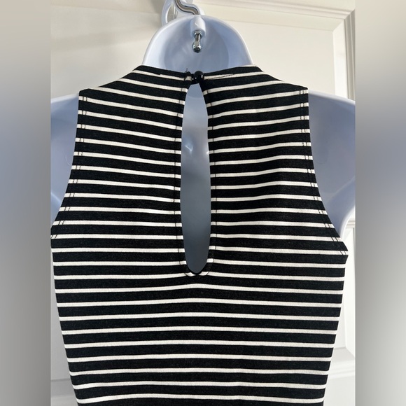 2/$30 WINDSOR XS Striped Black and White Sleeveless Bodycon Dress - Picture 4 of 6